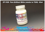DZ366 Zero Paints Pure Brilliant White Paint (Similar to TS26) 60ml Tamiya