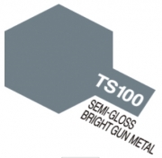 85100 TS-100 Semi Gloss Bright Gun Metal Tamiya Can Spray Lacquer Color