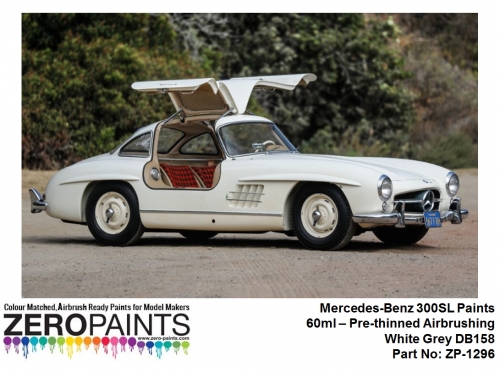 [사전 예약] ZP­1296 Zero Paints Mercedes-Benz 300SL Paints 60ml - ZP-1296 White Grey DB158