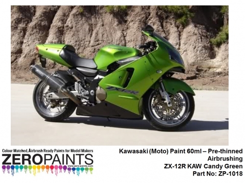 [사전 예약] ZP­1018 Kawasaki (Moto) Paint 60ml ZP­1018 KAW 33 – Candy Green