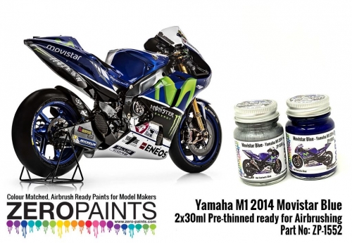 [사전 예약] ZP­1552 Yamaha M1 2014 Movistar Blue Paint Set 2x30ml ZP­1552