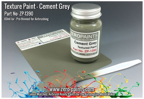 [사전 예약] ZP­1390 Cement Grey Textured Paint ­ 60ml (Engines, Interiors etc) ZP­1390
