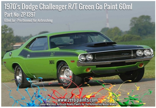 DZ427 1970\\\\\\\\\\\\\\\'s Dodge Challenger R/T Green Go Paint 60ml ZP­1397