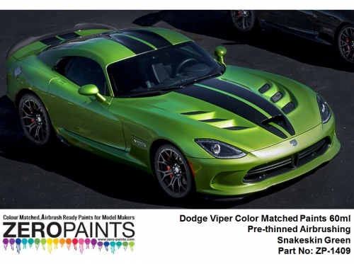 [사전 예약] ZP­1409 Dodge Viper Colour Matched Paints 60ml ZP-1409 Snakeskin Green