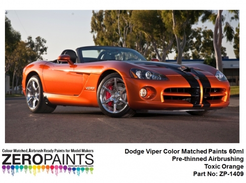 DZ457 Dodge Viper Colour Matched Paints 60ml ZP-1409 Toxic Orange
