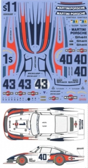 SHK-D385 1/24 Martini 935/78 Moby Dick 1978 for Tamiya 24318 Shunko Decal