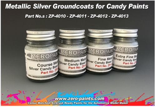 [사전 예약] ZP­4010 Extra Fine Metallic SILVER Groundcoat for CandyPaints 60ml ZP­4010