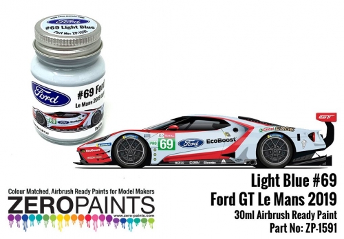 [사전 예약] ZP-1591 #69 Ford GT Le Mans Light Blue Paint 30ml ZP-1591