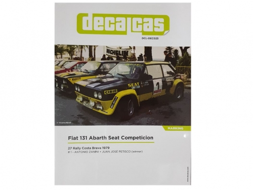 DCL-DEC025 1/24 Decalcas Fiat 131 Abarth Seat Competicion