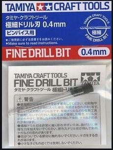 74082 Fine Drill Bit 0.4mm Tamiya