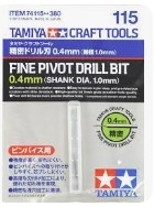 74115 Fine Pivot Bit 0.4mm Shank 1mm Tamiya