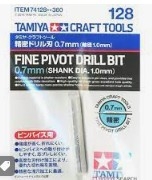 74128 Fine Pivot Bit 0.7mm Shank 1mm Tamiya