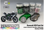 DZ524 Kawasaki H2R Paint Set 4x30ml + Chrome Buffering Powder - ZP-1421 Zero Paints