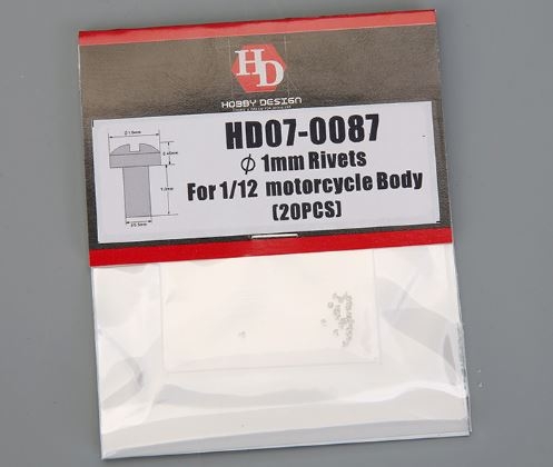 HD07-0087 1mm Rivets For 1/12 motorcycle Body