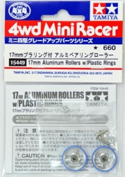 15449 1/32 17mm Aluminum Bearing Rollers w/Plastic Rings