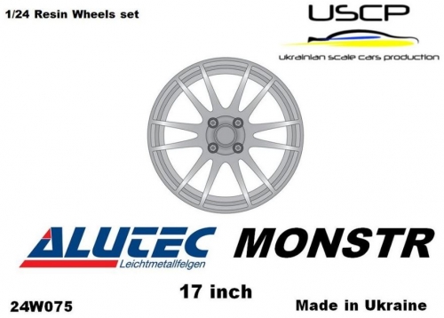 24W075S 1/24 Alutec Monstr 17\'\' with stance tires USCP
