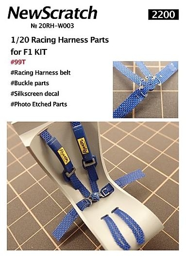 [사전 예약] 20RH-W003 1/20 Racing Harness Parts for Lotus 99T and more NewScratch