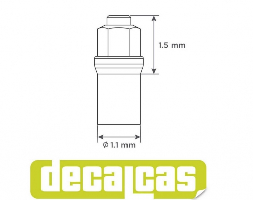 [사전 예약] DCL-PAR017 1/24 1/20 Classic Tire Valves 40 units for Various kits Decalcas