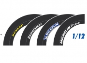 12-008 1/12 Moto GP Tire markings Decals Blue Stuff