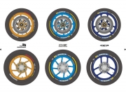 12-013 1/12 Moto GP Tire & Wheels markings Decals for Tamiya Blue Stuff