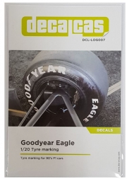 DCL-LOG007 1/20 Decalcas Goodyear Eagle White 90\\\'s F1 Cars 데칼카스 굿이어 타이어 데칼