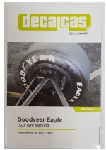 [사전 예약] DCL-LOG007 1/20 Decalcas Goodyear Eagle White 90\\\'s F1 Cars 데칼카스 굿이어 타이어 데칼