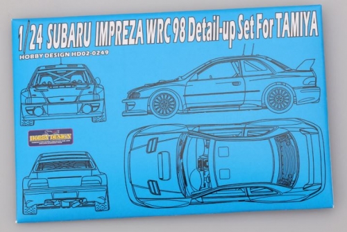 [사전 예약] HD02-0249 1/24 Subaru Impreza WRC 98 Detail-up Set For T（PE+Resin+Metal parts） Hobby Design