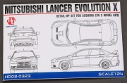 HD02-0323 1/24 Mitsubishi Lancer Evolution X Detail-UP Set For A （PE+Resin） Hobby Design