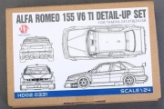 [사전 예약 ~3/23일] HD02-0331 1/24 Alfa Romeo 155 V6 TI Detail-UP Set For T （PE+Metal parts+Resin） Hobby Design