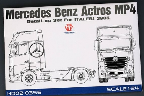 [사전 예약] HD02-0356 1/24 Mercedes Benz Actros MP4 Detail-UP Set For Italeri 3905 （PE+Metal Logo） Hobby Design