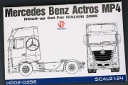 [사전 예약 ~6/5일] HD02-0356 1/24 Mercedes Benz Actros MP4 Detail-UP Set For Italeri 3905 （PE+Metal Logo） Hobby Design