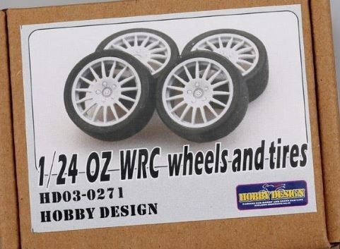 HD03-0271 1/24 OZ WRC Wheels and Tires Hobby Design