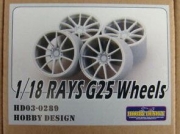 [사전 예약 ~1/24일] HD03-0289 1/18 Rays G25 Wheels Hobby Design