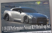 HD03-0314 1/18 LB Performance Nissan R35 Detail-up Set (Resin+PE+Decals+Metal parts) Hobby Design
