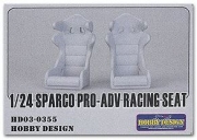 [사전 예약 ~6/5일] HD03-0355 1/24 Sparco PRO-ADV Racing Seat(Resin+PE+Decals) Hobby Design
