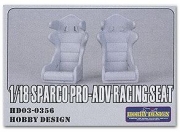 [사전 예약 ~1/24일] HD03-0356 1/18 Sparco PRO-ADV Racing Seat(Resin+PE+Decals) Hobby Design