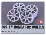 HD03-0450 1/24 17\\\\\\\' Honda FD2 Wheels Hobby Design
