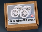 [사전 예약] HD03-0466 1/24 18\' Rotiform MLW Wheels (Aluminum alloy+Resin) Hobby Design