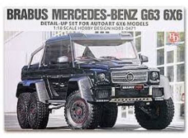 [사전 예약] HD03-0471 1/18 Brabus Mercedes-BENZ G63 6X6 Detail-up Set For AUTO 6X6 (Resin+PE+Decals) Hobby Desig