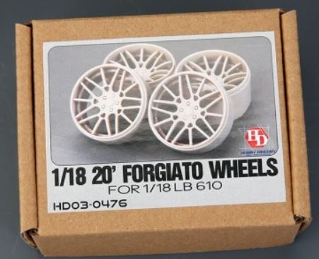 [사전 예약] HD03-0476 1/18 20\' Forgiato Wheels For 1/18 LB 610 Hobby Design
