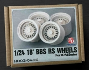 [사전 예약 ~3/23일] HD03-0496 1/24 18\' BBS RS Wheels For Jdm Series Hobby Design