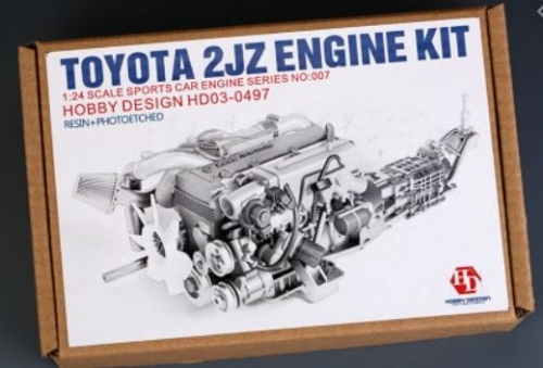 [사전 예약] HD03-0497 1/24 Toyota 2JZ Engine Kit (Resin+PE) Hobby Design