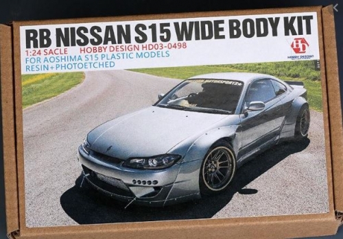 HD03-0498 1/24 RB Nissan S15 Wide Body Kit For Aoshima S15 Plastic Models (Resin+PE+Metal parts) Hob