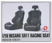 [사전 예약 ~3/23일] HD03-0501 1/18 Recaro SR11 Racing Seats (Resin+Decals) Hobby Design