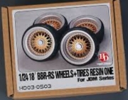 HD03-0503 1/24 18\\\' BBS-RS Wheels & Tires For Jdm Series Hobby Design