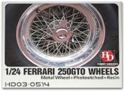 HD03-0514 1/24 Ferrari 250 GTO Wheels For Fujimi(PE+Resin+Metal Wheels) Hobby Design