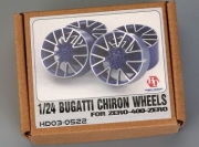 HD03-0522 1/24 Bugatti Chiron Wheels For Zero-400-Zero (Decal+Resin Wheels) Hobby Design