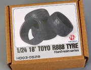 HD03-0528 1/24 18\' Toyo R888 Tires (Resin Tires) Hobby Design