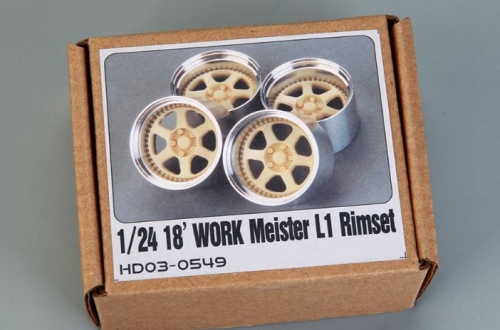 HD03-0549 1/24 18\\\\\\\' Work Meister L1 Rimset Wheels (Resin+Metal Wheels) Hobby Design
