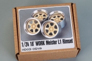 [사전 예약 ~3/23일] HD03-0549 1/24 18\' Work Meister L1 Rimset Wheels (Resin+Metal Wheels) Hobby Design